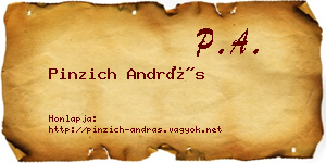 Pinzich András névjegykártya